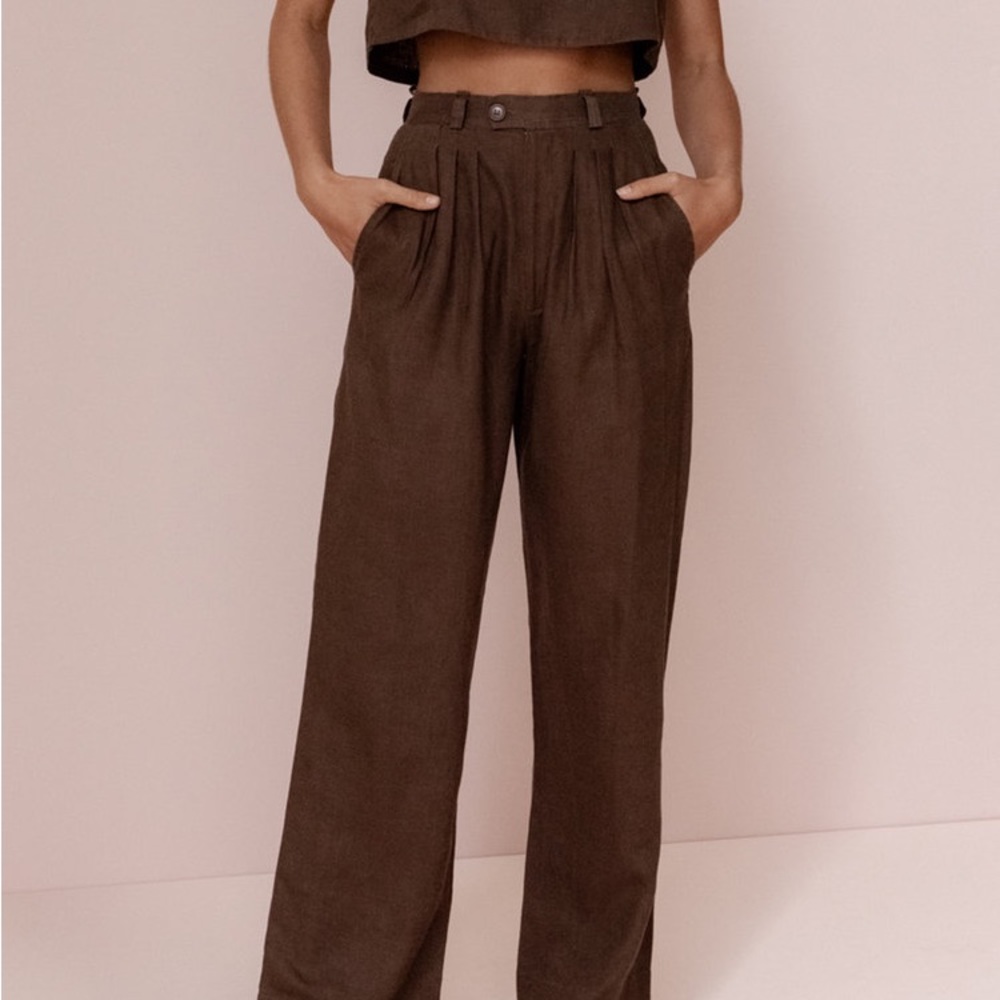 Posse Brown Linen Pant - image 3